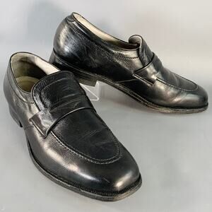 ALDEN Size 11 Black Leather Low Top Penny Loafers